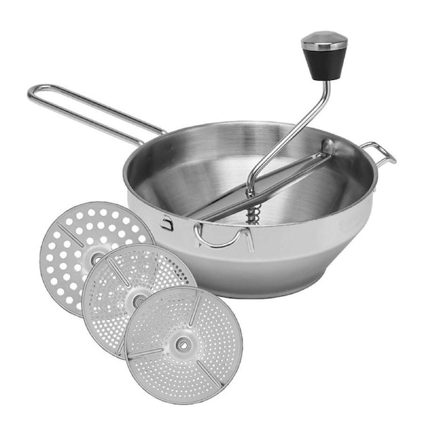 Avanti 19cm Stainless Steel Rotary Food Mill f/Baby Food/Puree Maker w/3 Discs