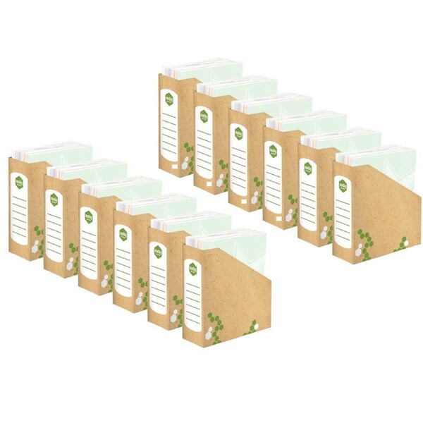 12PK Marbig School/Office Desk Magazine/Books Rack Holder/Organiser/Storage Grey