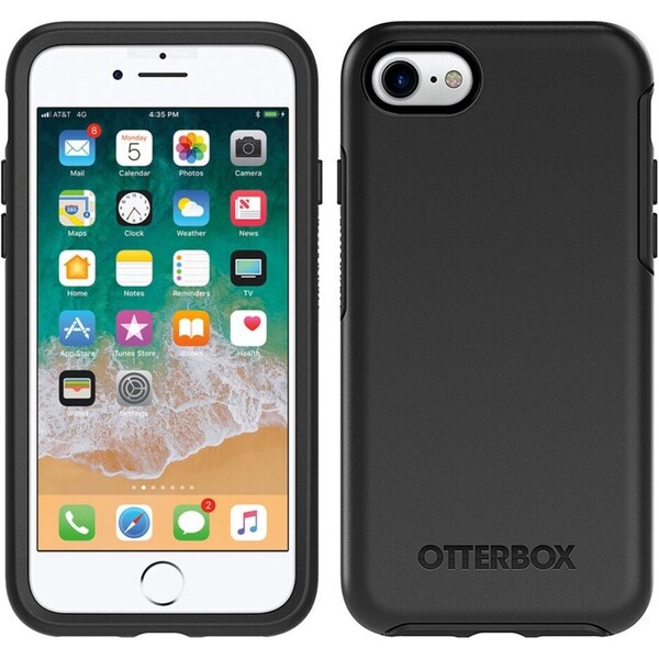 OtterBox Matte Black Symmetry Slim/Sleek Protection Cover/Case for iPhone 7/8