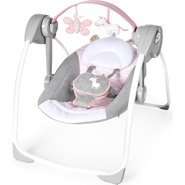 Ingenuity Swing Baby/Infant Swing/Rocker Chair 0m+ w/ Toys Audrey PS Update Pink