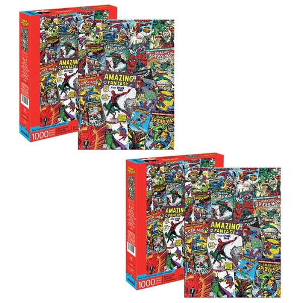 2PK 1000pc Aquarius Marvel Spiderman 71cm Jigsaw Puzzle Kids Educational Toy