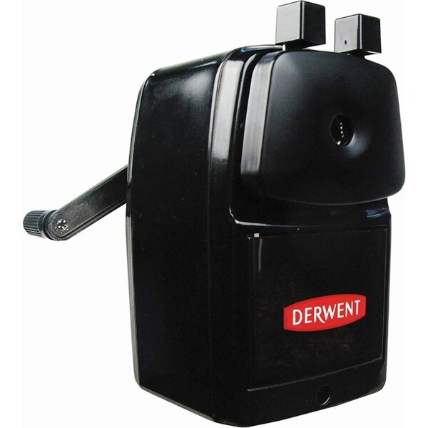 Derwent Super Point Manual School/Office Desk Helical 8mm Pencil Sharpener Black