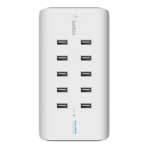 Belkin 120W RockStar 10 USB-A Port Desk/Wall Mountable Charger f/Phones/Tablets