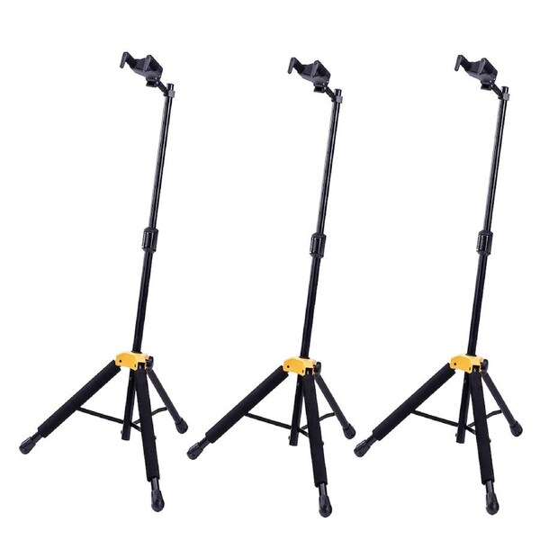 3PK Hercules Single Guitar Stand/Holder Floor Rack Auto Grip w/Foldable Yoke MC6