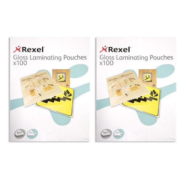200pc Rexel A5 Laminating Pouches/Sheets 75 Micron f/Document/Photos Protection