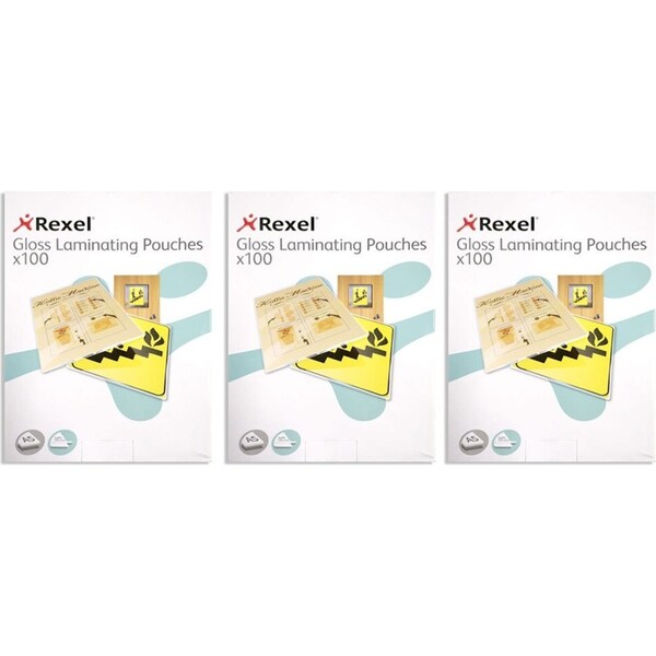 300pc Rexel A5 Laminating Pouches/Sheets 75 Micron f/Document/Photos Protection