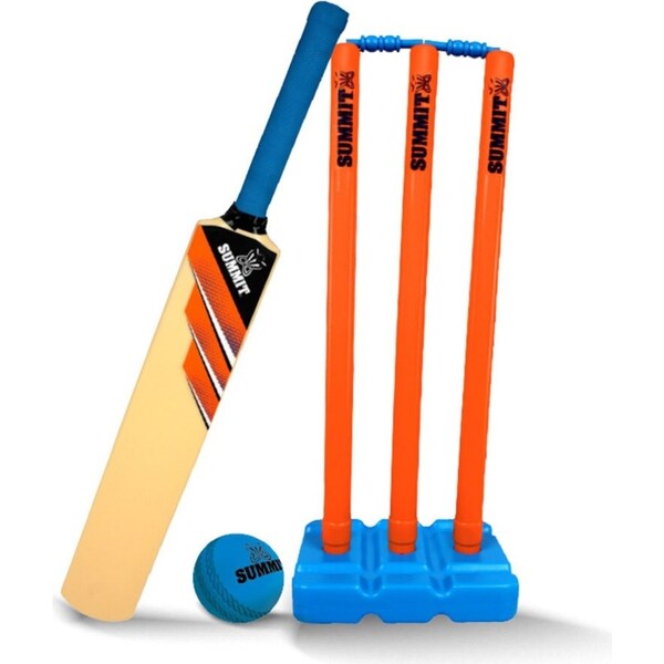 Summit Senior Plastic Cricket Sport Kids Set w/ Size 5 78cm Bat / Stumps & Ball