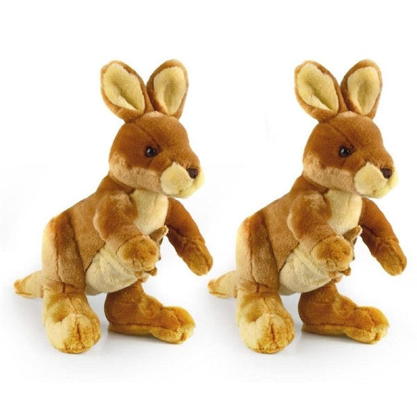 2PK Korimco 27cm Kids/Children Small Kangaroo Jack Plush Soft Animal Stuffed Toy