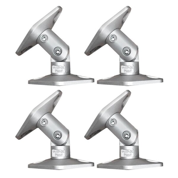 4PK SoundGear Satellite Speaker Bracket Wall/Ceiling Mount/w/Tilt/Swivel Silver