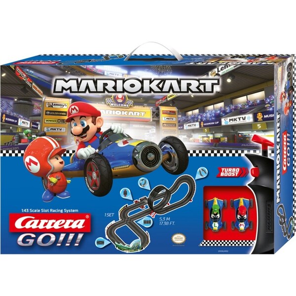 Carrera 5.3m Go Nintendo Mach 8 Mario Kart 8 Slot Car Racing Tracks Kids Toy 6y+