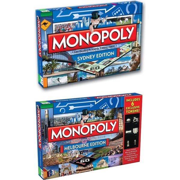 2PK Monopoly Kids/Family Board Game 8y+ Australian Sydney & Melbourne Edition