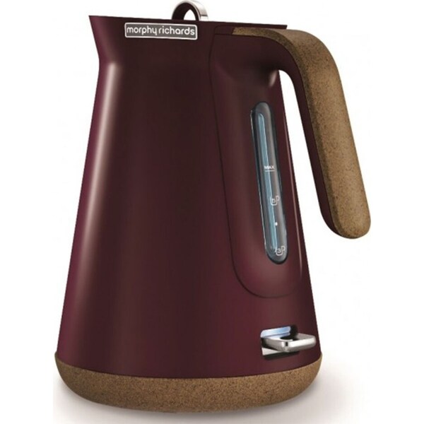 Morphy Richards Aspect 1.5L Cork Base Electric Cordless Kettle/Boiler Maroon