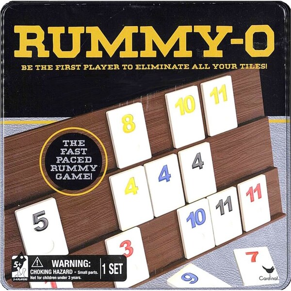 Cardinal Classic Rummy O Board Family Game w/ Tin Storage Kids/Children 5y+ Toy