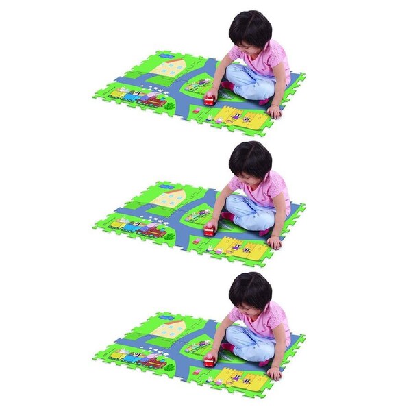 3x Peppa Pig 28" x 19" Megamat Playmat/Playset w/ Assorted Vehicle Kids 3y+ Toy