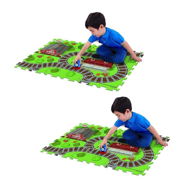 2x Thomas & Friends 28" x 19" Megamat Playmat Kids 3y+ Toy w/ 1 Assorted Vehicle