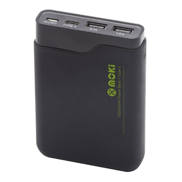 Moki 10000mAh USB-C/USB-A Power Bank External Battery Portable Charger for Phone