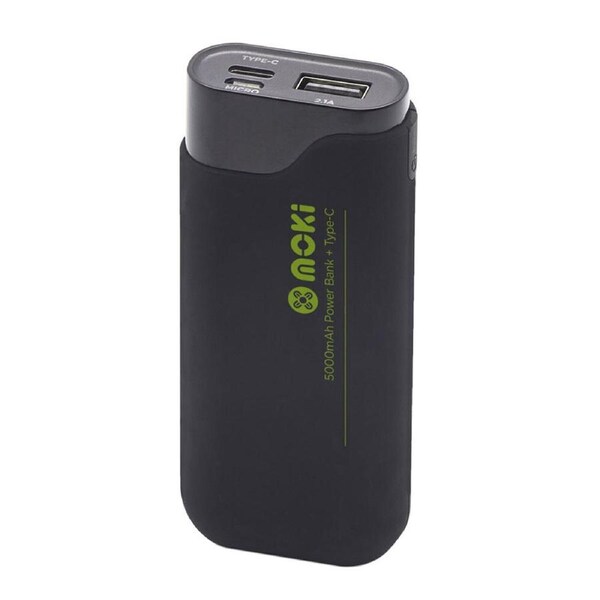 Moki 5000mAh USB-C/USB-A Power Bank External Battery Portable Charger for Phone