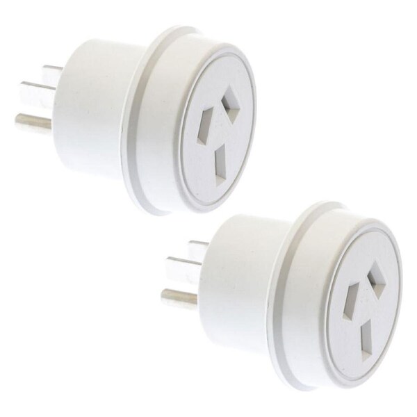 2x Moki Travel Adaptor AUS/NZ to USA Power Plug Adapter Charger Socket Outlet WH