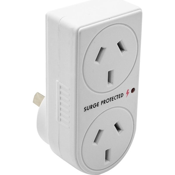 The Brute Power Co Double Plug Surge Protector Adaptor for Indoor Home Socket