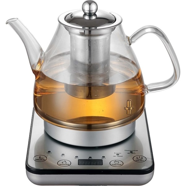 Healthy Choice Electric 800W 1.2L Digital Glass Kettle w/Tea Infuser/Keep Warm