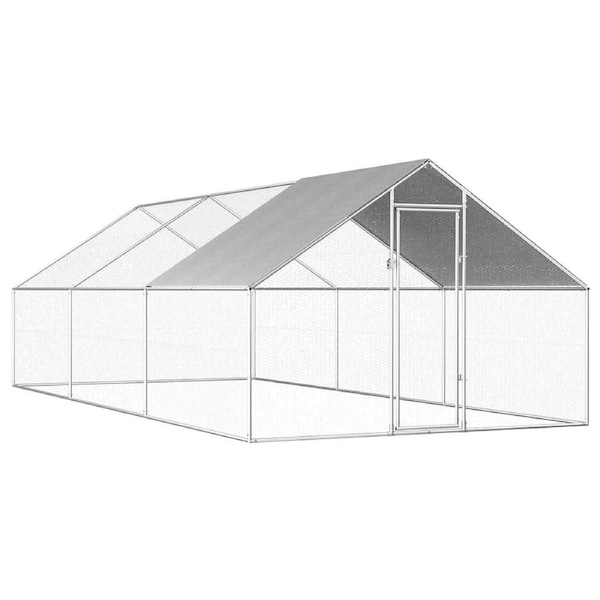 Outdoor Chicken Cage 2.75x6x1.92 m Galvanised Steel vidaXL
