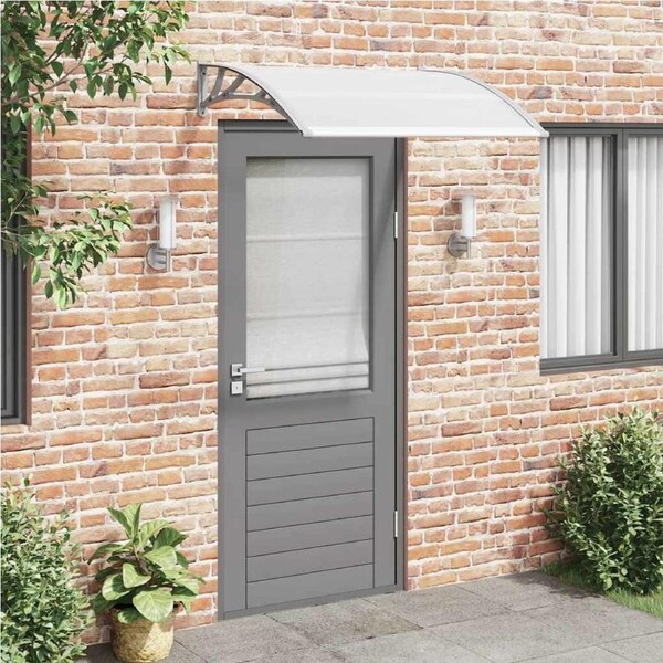 Door Canopy Grey 120x100 cm PC vidaXL