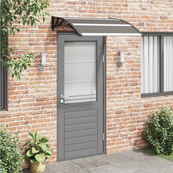 Door Canopy Black 120x100 cm PC vidaXL