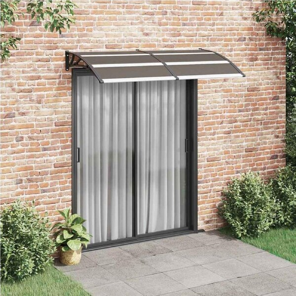 Door Canopy Black 200x100 cm PC vidaXL