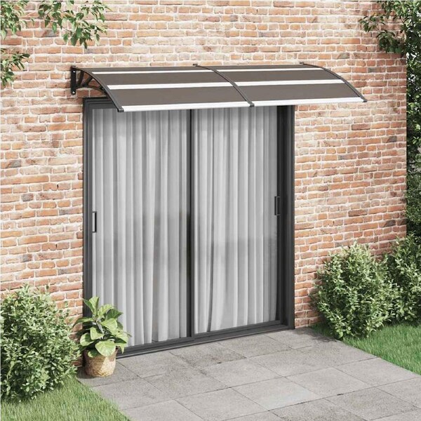 Door Canopy Black 240x100 cm PC vidaXL
