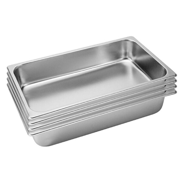 SOGA 4X Gastronorm GN Pan Full Size Stainless Steel Tray 1/1 10cm