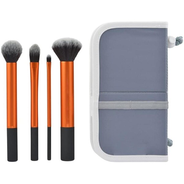 4 Pc Coverage Makeup Brushes With Case