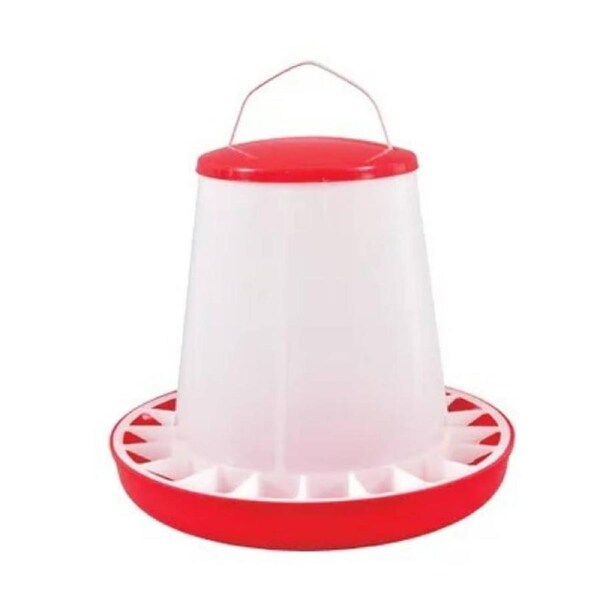 Rooster Farms 9Kg Automatic Chicken Feeder - Poultry Hen Feeding Seed Bucket