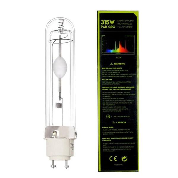 EverGrow 315W CMH Ceramic Metal Halide CMH Lamp 3100K PGZ18 Grow Light