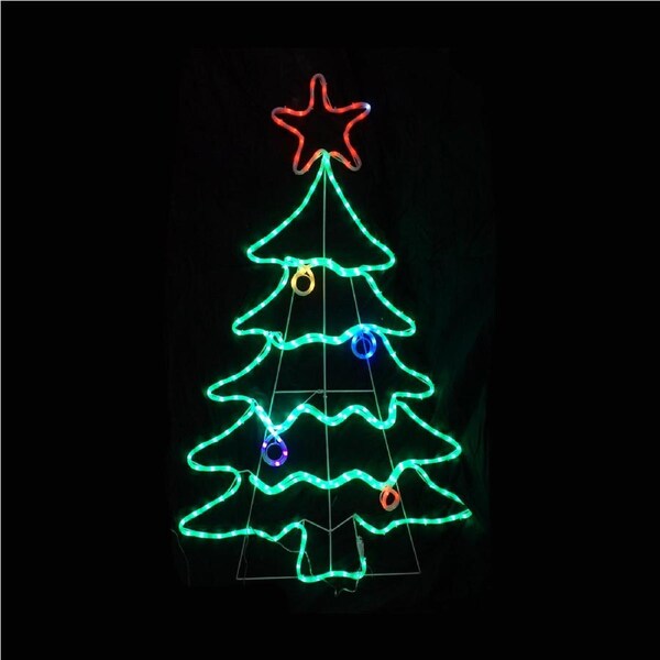 Christmas LED Motif Christmas Tree 136x87cm Indoor Outdoor Display Sign