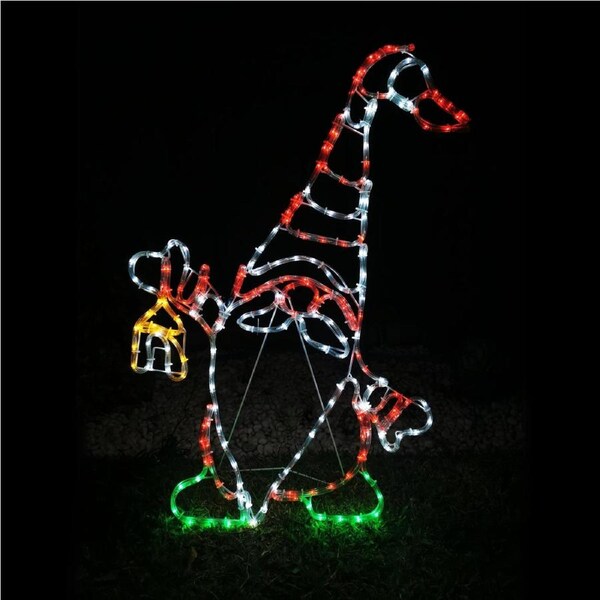 Christmas LED Motif Nisse Christmas Gnome 104x66cm Outdoor Silhouette Display