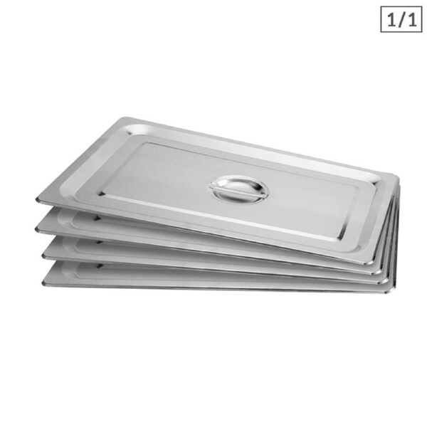 SOGA 4X Gastronorm Pan Lid Stainless Steel Tray Cover 1/1