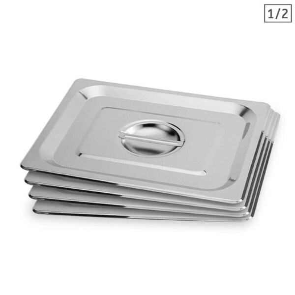 SOGA 4X Gastronorm Pan Lid Stainless Steel Tray Cover 1/2