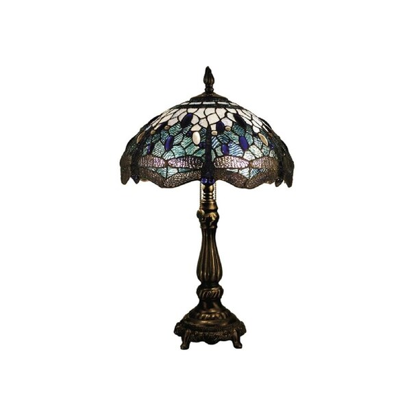 Blue Dragonfly Leadlight Tiffany Table Lamp