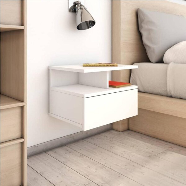 Floating Nightstands 2 pcs White 40x31x27 cm Engineered Wood vidaXL