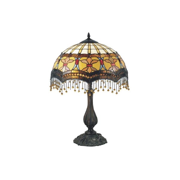Madonna Beaded Leadlight Tiffany Table Lamp
