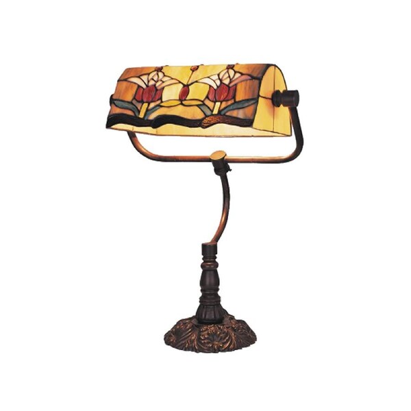 Tulip Bankers Tiffany Table Lamp