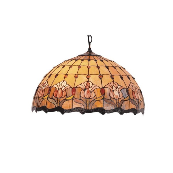 Red Tulip Tiffany Pendant