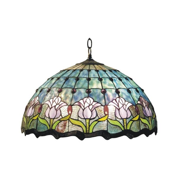 Mauve Tulip Tiffany Pendant