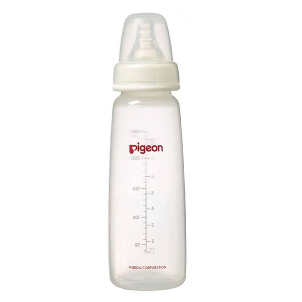 Pigeon Flexible Peristaltic 4m+ Nipple M Round Hole Baby 240ml Feeding Bottle