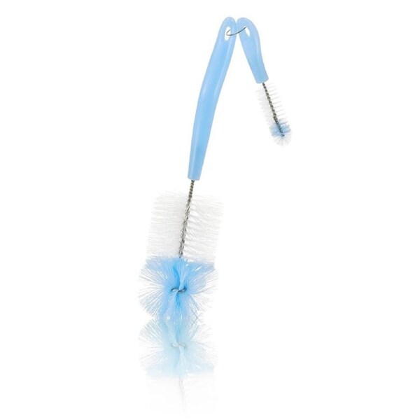 Pigeon 2 in 1 Cleaner Brush for Baby Feeding Bottle Feeder & Nipple/Teat Blue