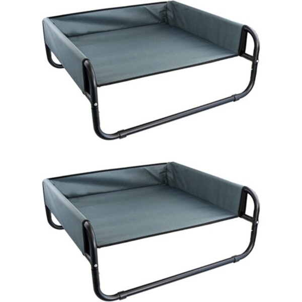 2PK Paws & Claws 70x20cm Heavy Duty Elevated Walled Dogs/Pets Durable Bed Medium
