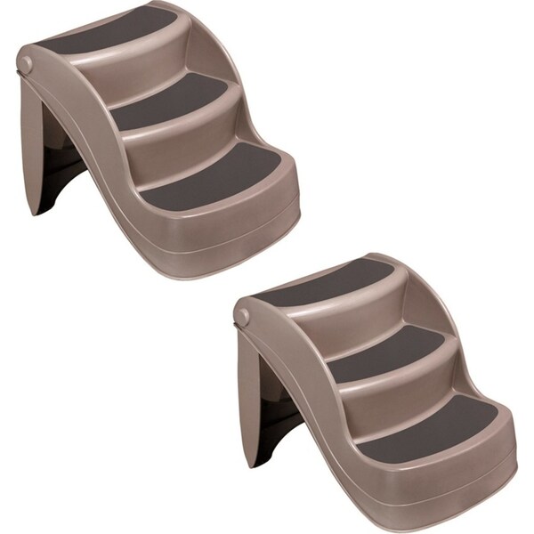 2x Paws&Claws 49cm Portable Foldable Dogs Non Slip Steps/Stair/Ramp/Ladder f/Pet