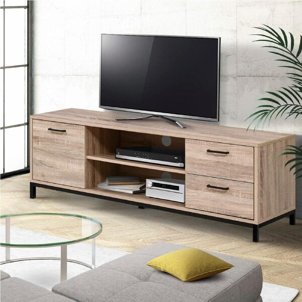 132cm Artiss TV Unit Entertainment TV Cabinet Pine Tania