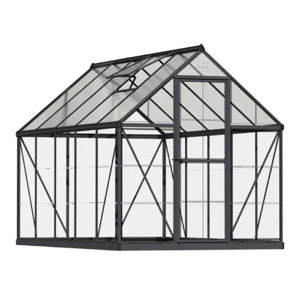 6' x 10' Hybrid Greenhouse - Grey Frame (1.9m x 3.1m)