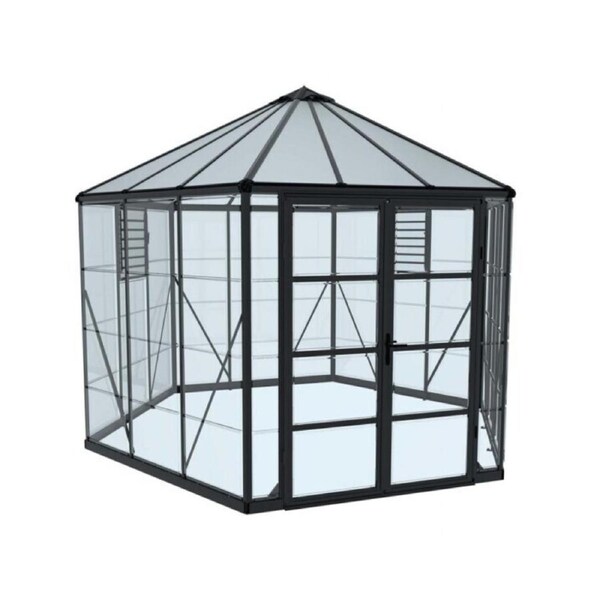 Maze Walk in Polycarbonate Greenhouse Oasis Hex 12ft